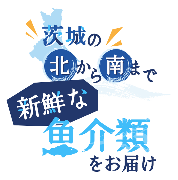 茨城の北から南まで新鮮な魚介類をお届け